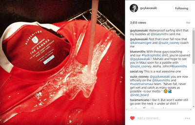 "Waterproof Surfing Shirt" | Marketing Legend Guy Kawasaki tests Bluesmiths Hydrophobic Shirts