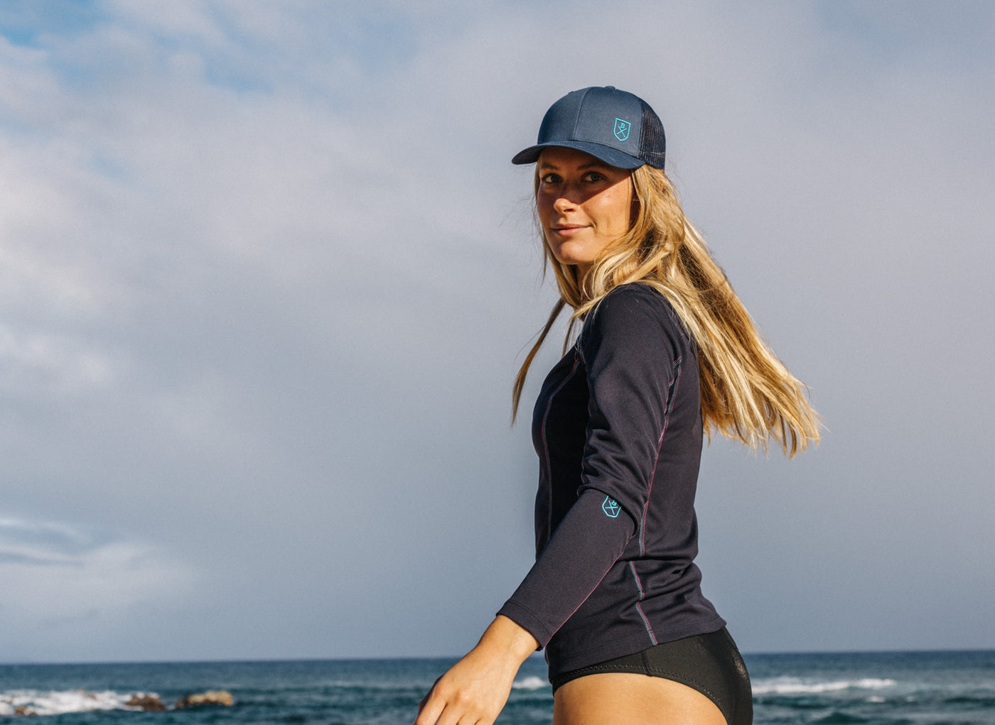 Bluesmiths Embroidered Shield Retro Trucker Cap
