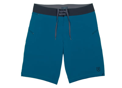 The Spartan Board Shorts -  11" Inseam - Makena Blue + Almost Black