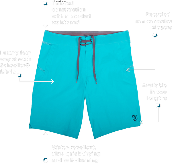 The Spartan Board Shorts Shorter Version by Bluesmiths