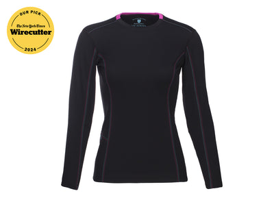 The Kanaha Hydrophobic Shirt for Women - Black (Hibiscus Pink)