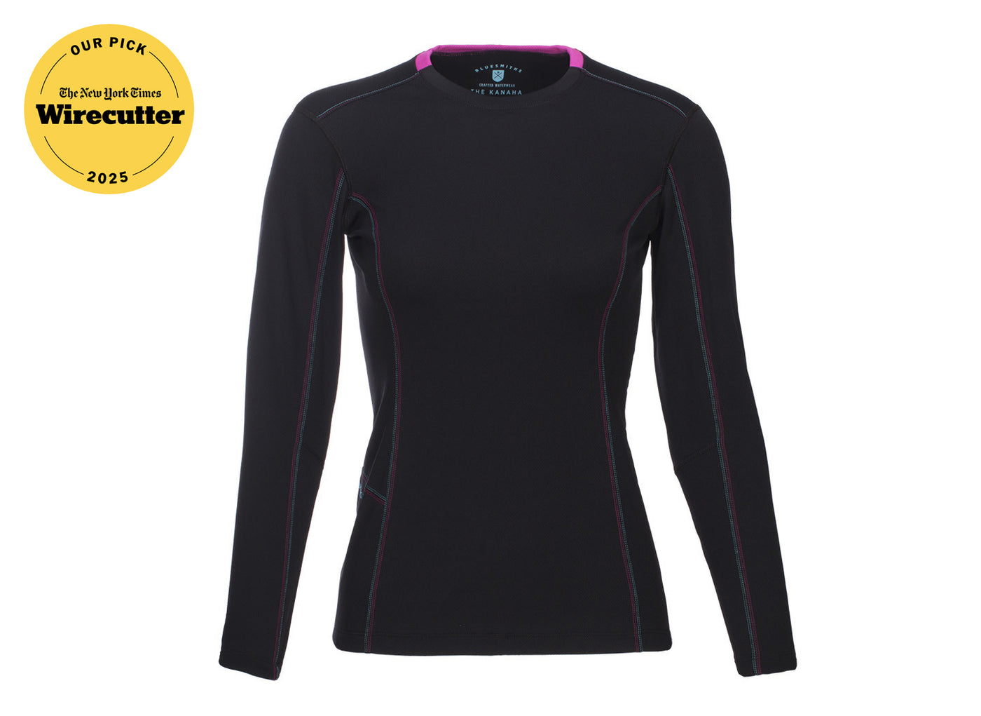The Kanaha Hydrophobic Shirt for Women - Black (Hibiscus Pink)