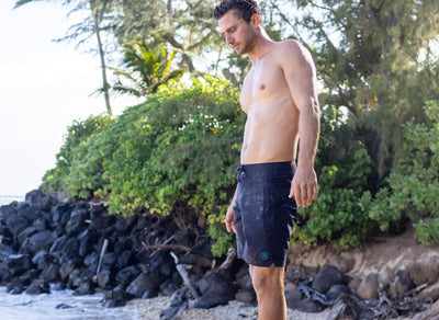 The Spartan Board Shorts -  9" Inseam - Almost Black