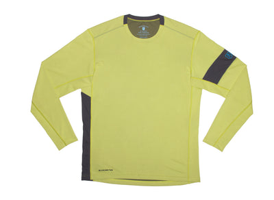 The Kanaha Hydrophobic Shirt for Men in Lime Yellow (Rich Navy) - The World's Finest Waterwear | BLUESMITHS