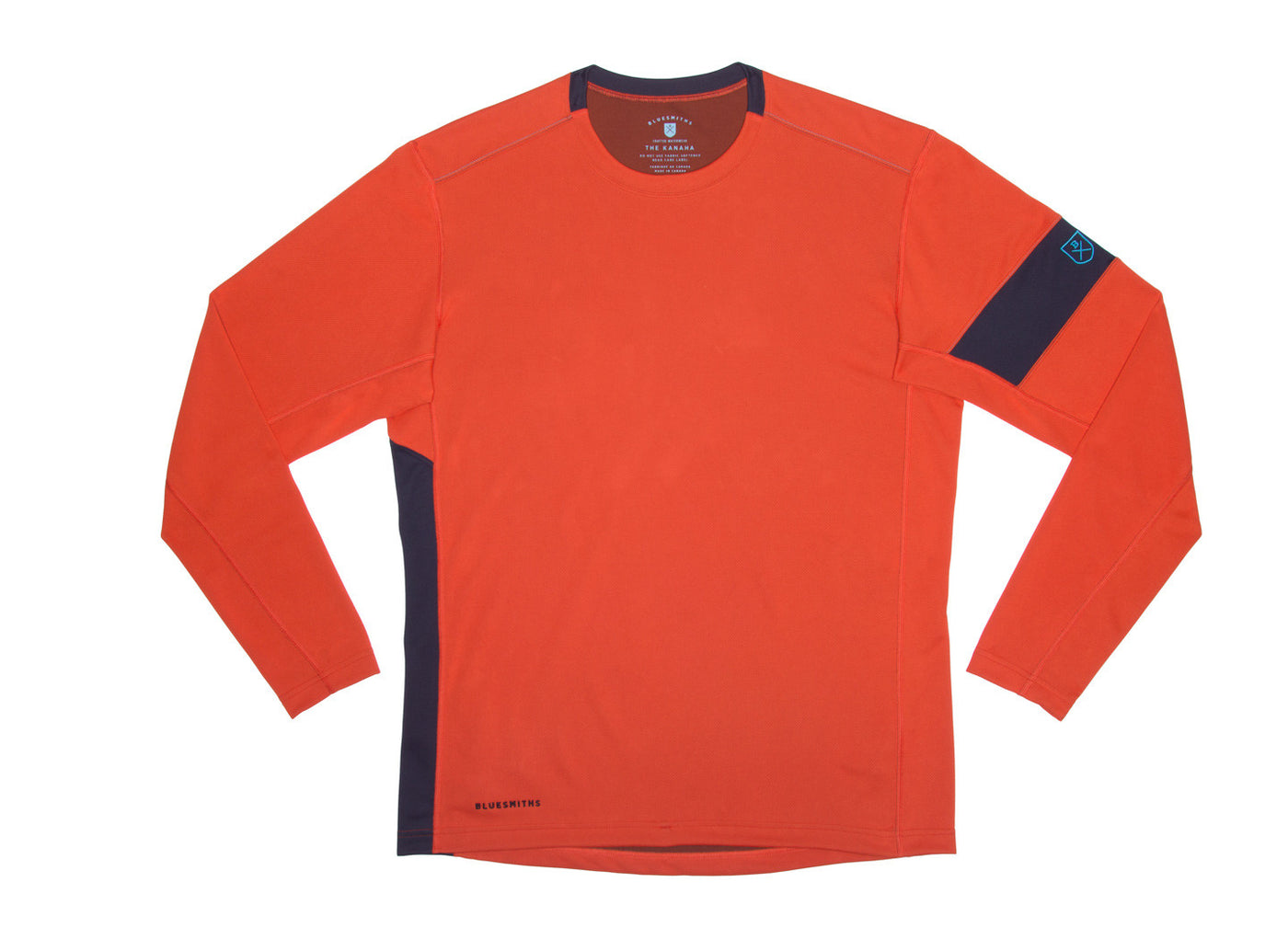The Kanaha Hydrophobic Shirt for Men in Sunrise Orange (Rich Navy) - The World's Finest Waterwear | BLUESMITHS