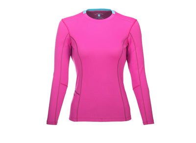 The Kanaha Hydrophobic Shirt for Women in Hibiscus Pink (Blue Atoll) - The World's Finest Waterwear | BLUESMITHS