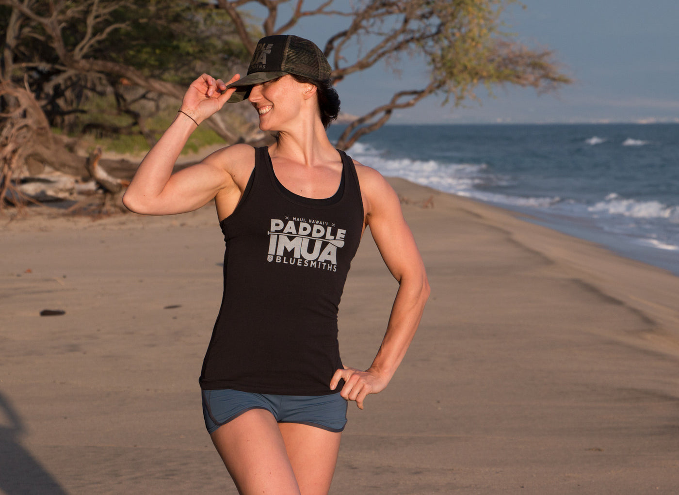  BLUESMITHS Paddle Imua Women's Tank Tee Shirt - The World's Finest Waterwear | BLUESMITHS