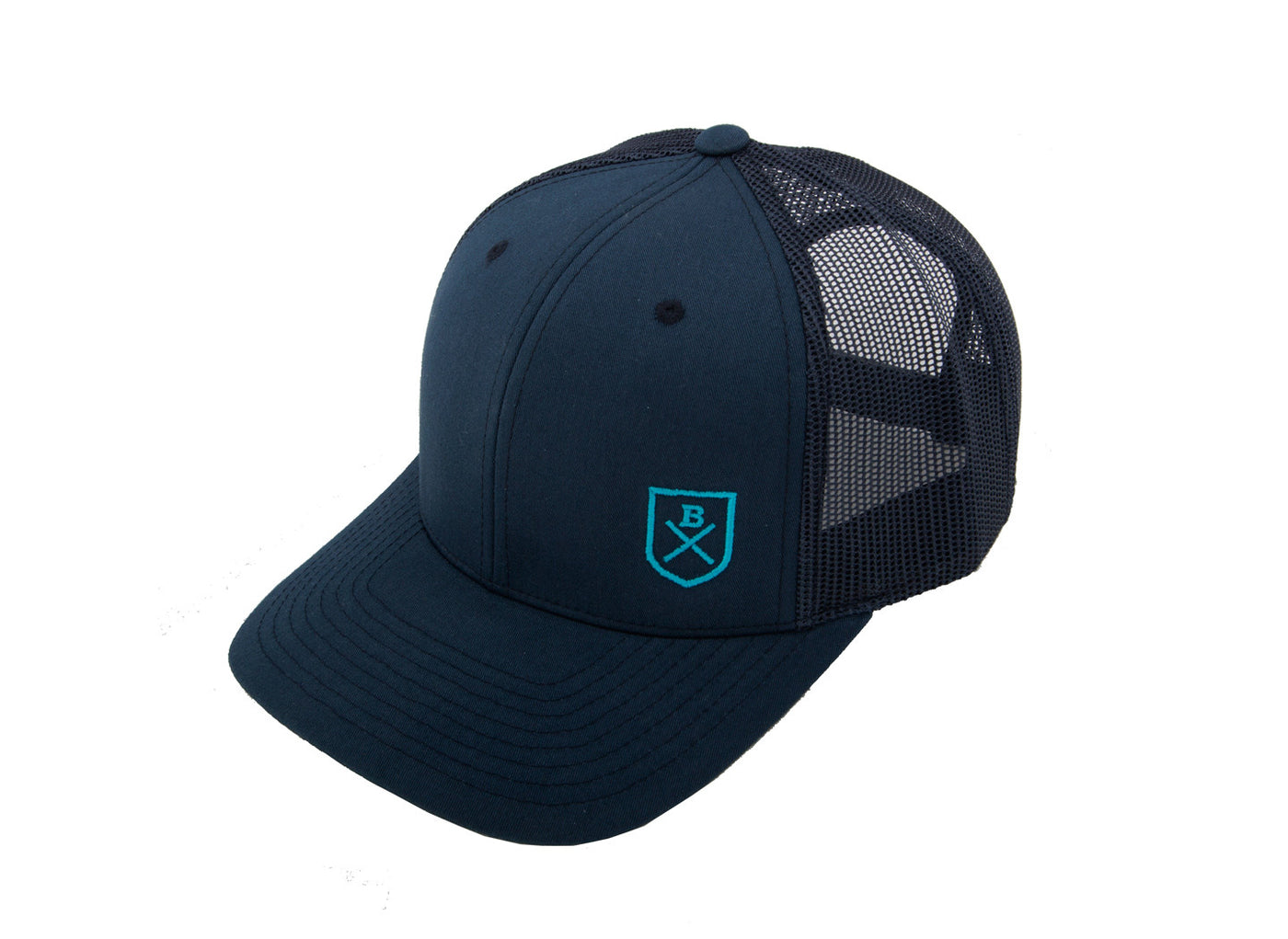  Bluesmiths Classic Trucker Cap - Blue with Shield Logo