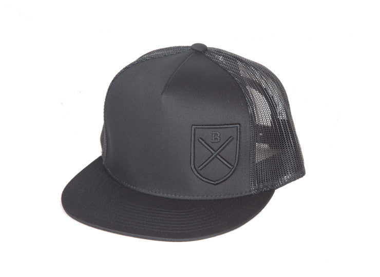  Embroidered Shield Trucker Cap Black 3d Shield / One Size Fits AllThe World's Finest Waterwear | BLUESMITHS  - 2